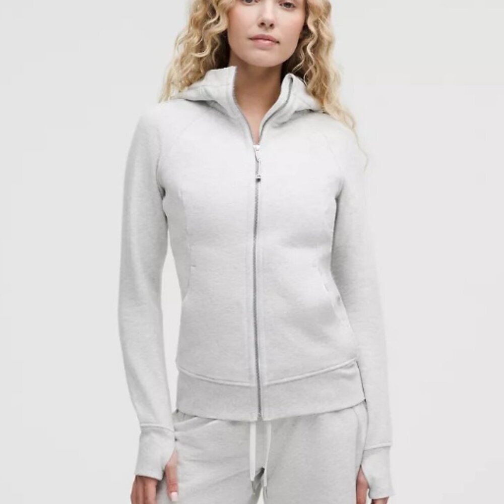 Lululemon Full zip Scuba in color Heathered Core Ultra Light Grey
